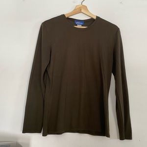 vintage EXPRESS BLEUS green long sleeve rayon shirt